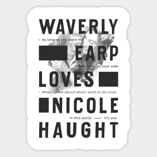 Wayhaught Love Quote Sticker